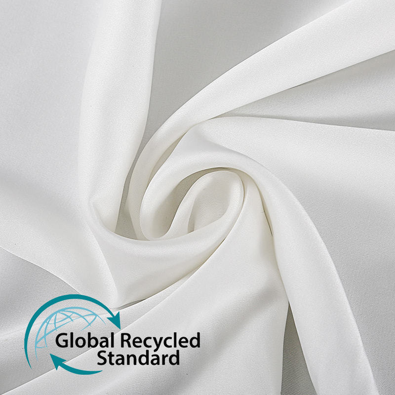 50D elastic Satin Chiffon Spinning Recycled Fabric 