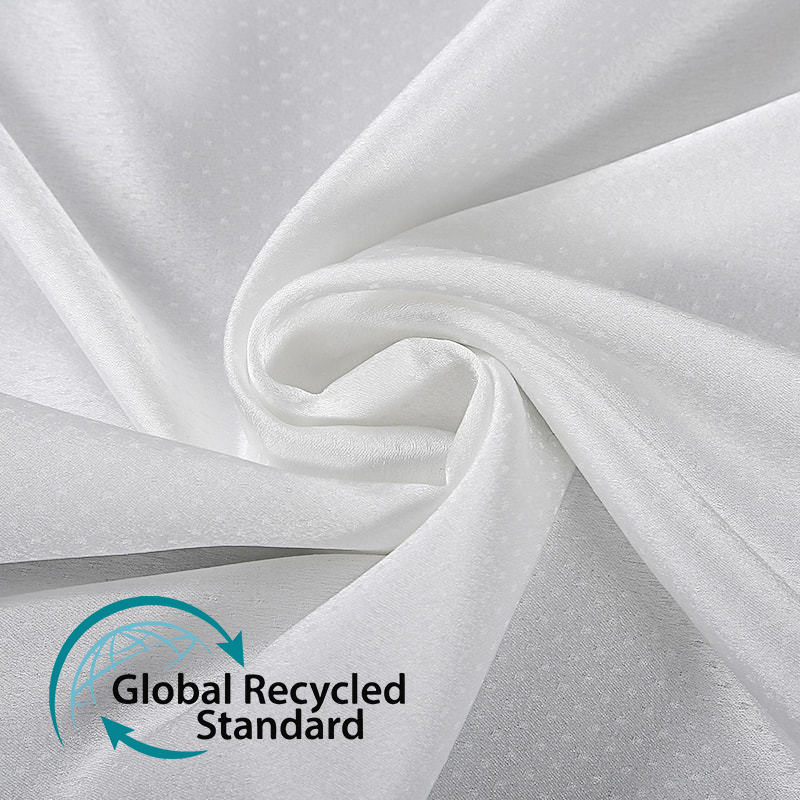 RPET (Recycled Polyethylene Terephthalate) Polyester Island Satin Dress Shirt Fabric